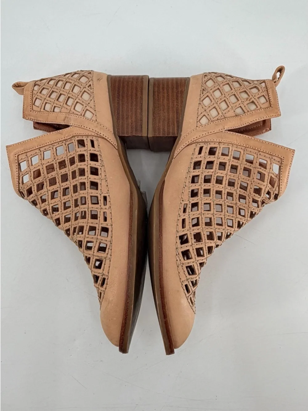 Jeffery Campbell Taggart Cage Leather Booties 7.5